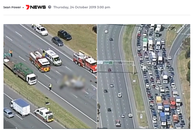 A Major Collision Has Closed All City Bound Lanes On The Monash Freeway 0893